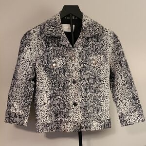 Women's Black and White Snakeskin Jacket